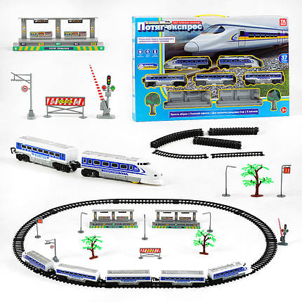 Залізниця TK Group (українське озвучення, LED-підсвічування, звукові ефекти, 5 вагонів) TK - 93266, фото 1