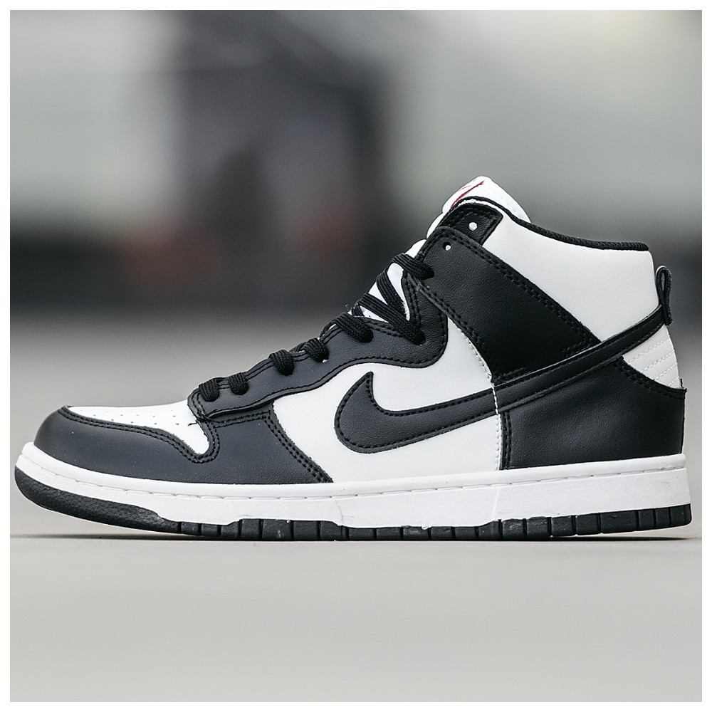 Чоловічі / жіночі кросівки Nike SB Dunk High "Panda" x Ambush, унісекс чорно-білі шкіряні кросівки найк сб данк панда високі, фото 1