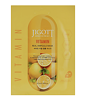 Тканевая ампульная маска для лица Jigott Vitamin Real Ampoule Mask