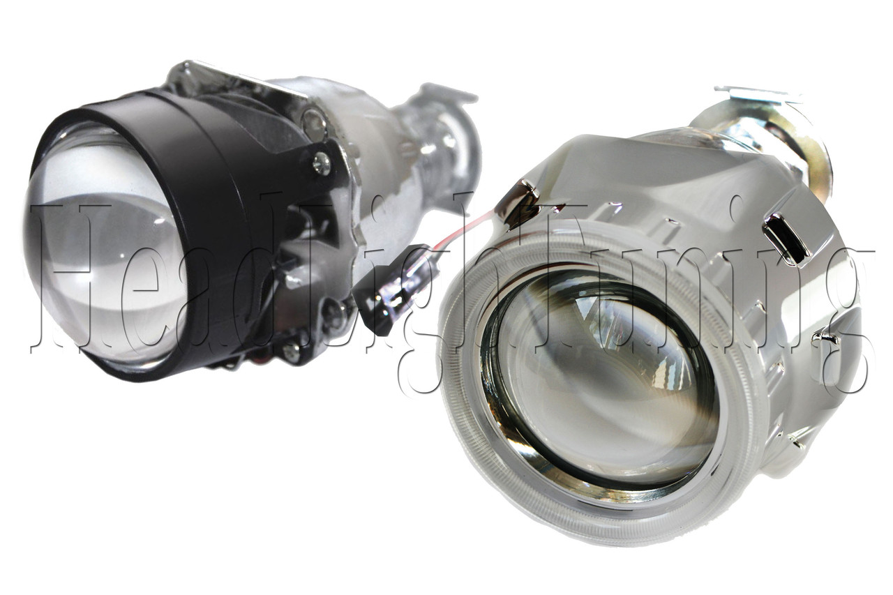 Біксенонові лінзи Infolight Ultimate + 30% LIGHT G5 2,5" (<unk> 64 мм) H1 маски з "ангельськими вічками" CCFL