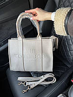 Женская сумка подарочная Marc Jacobs Tote Bag Dark Beige MINI (бежевая) AS301 стильная с короткими ручками