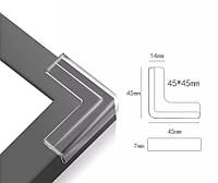 Накладки на углы прозрачные, прямоугольные, силиконовые