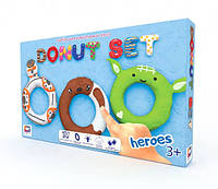 Набір для ліплення TM Moon Light Clay Donut Set HEROES легкий пластилін, у кор. 32*19*3 см (7 шт.)