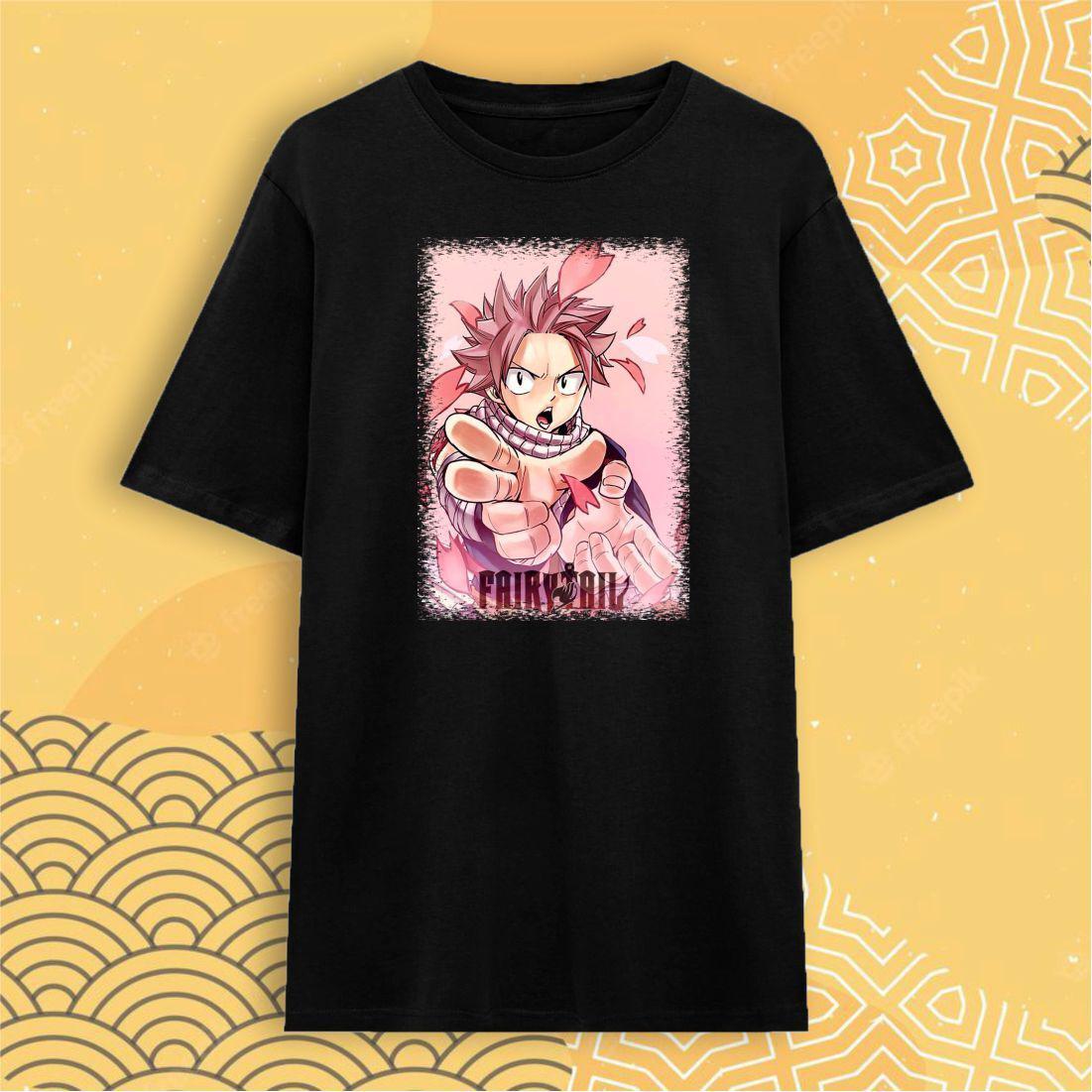 Футболка "Фейри Тейл (Fairy Tail)" Natsu Dragneel - Черный - XS