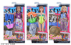 Лялька 3 різновиди, шарнірна, з набором одягу, сумкою, кор. 32,5*6*18 см (48 шт./2)