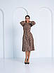 Сукня міді "530". Розміри 44 від "Ніка Цавалюк", з софту під вшивний пасок. Колір шоколад, фото 6