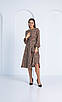 Сукня міді "530". Розміри 44 від "Ніка Цавалюк", з софту під вшивний пасок. Колір шоколад, фото 4