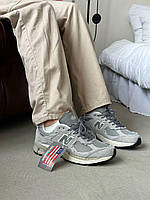 Мужские кроссовки New Balance 2002 Grey (серые) демисезонные комбинированные спортивные кроссы NB0047 mood