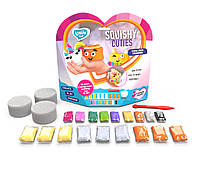 Набор для лепки с воздушным пластилином Squishy Cuties ТМ Lovin (10шт)