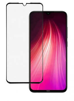 Скло xiaomi redmi note 8 (0.3 мм, 4d arc люкс) black