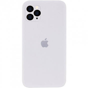 Silicone case for iphone 11 pro max ( 9) white (квадратний) square side