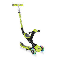 Дитячий самокат 5в1 Globber GO UP Deluxe Lights Lime Green