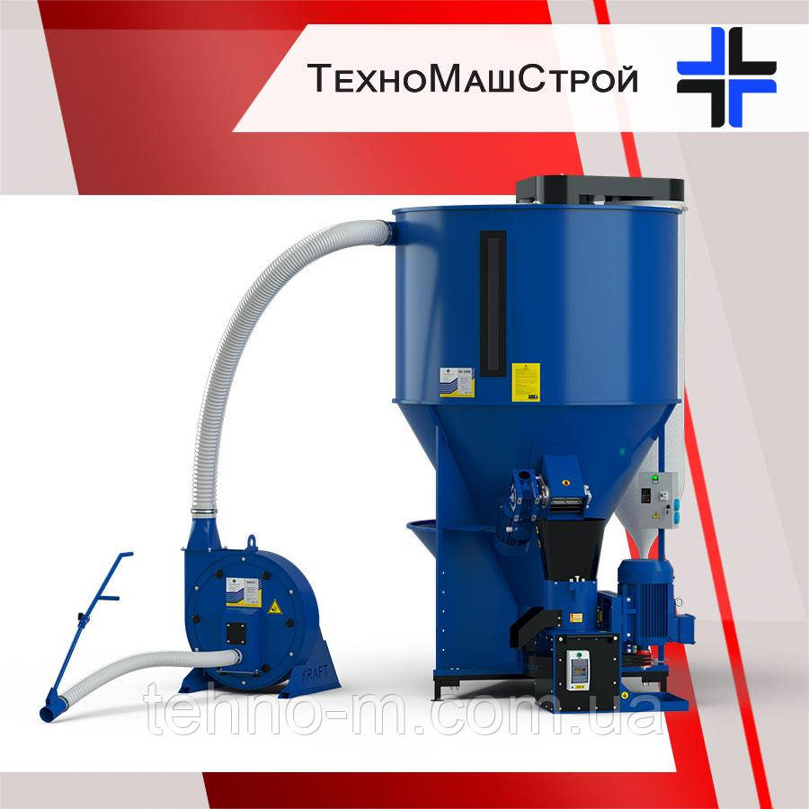 Лінія гранулювання BRIKO-2000 (зернодробарка Крафт-22 + кормозмішувач КС-2000 + гранулятор ОГП-260)