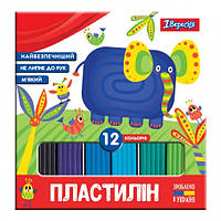Пластилін "Zoo Land", 12 кольорів, 240г, ТМ 1 Вересня, Україна