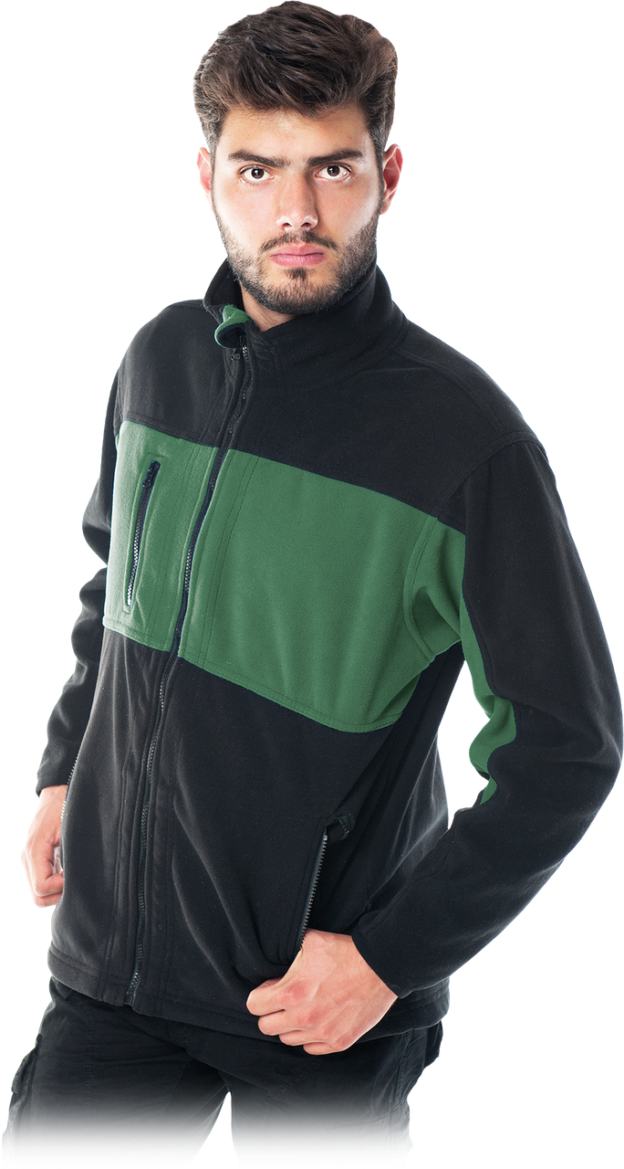 Толстовка флісова REIS POLAR-DOBLE ZB зелена-чорна, фото 1