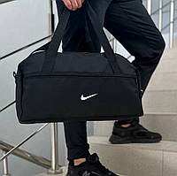 Небольшая спортивная черная сумка 16л, дорожная сумка через плечо черная, сумка для тренировок