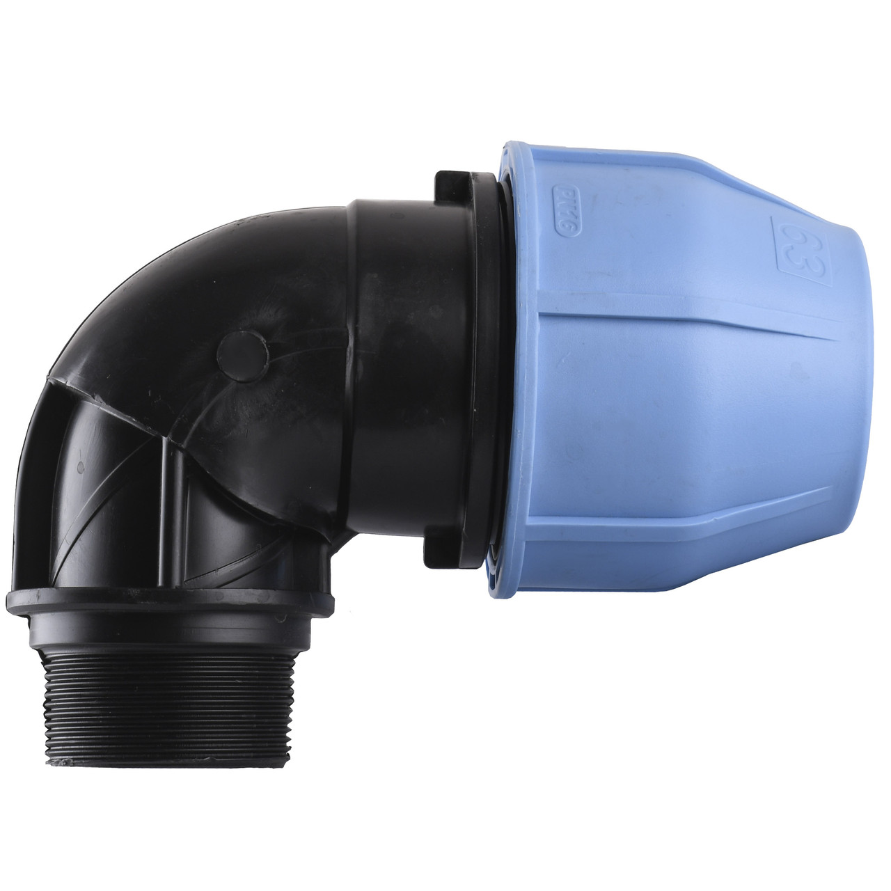 Кутник 90° VSPLAST ПЕ обжим-зовнішня 63x2" 000007902, фото 1