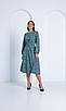 Сукня міді "530" від "Ніка Цавалюк", з софту під вшивний пасок, бірюзового колеру, фото 2