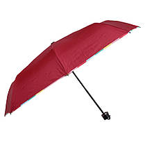 Парасолька складана de esse 3306A механічна Бордова, фото 3