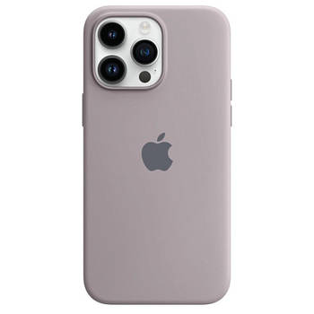 Silicone case for iphone 14 pro max ( 7) lavender (закритий низ)