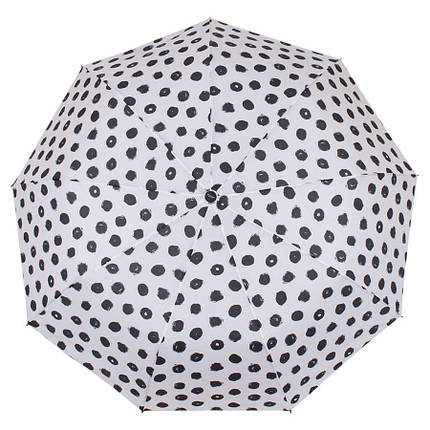 Парасолька складана de esse 3223 напівавтомат Чорно-біла, фото 1