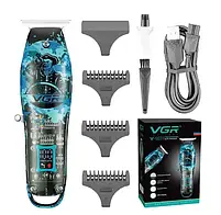 Комбо-набір для стрижки, тример та електробритва VGR Professional Set Blue (V-923+V-352-Blue), фото 3