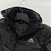 Чоловіча куртка Adidas з капюшоном демісезон осінь/весна чорна (Адідас) М-ХXL, фото 3