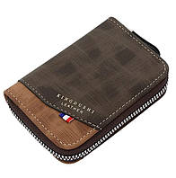 Стильний чоловічий гаманець органайзер візитниця, Dark brown
