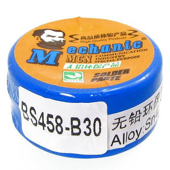 Паста BGA легкоплавка MECHANIC BS458-B30, 20 г, Sn 42%, Bi 58%