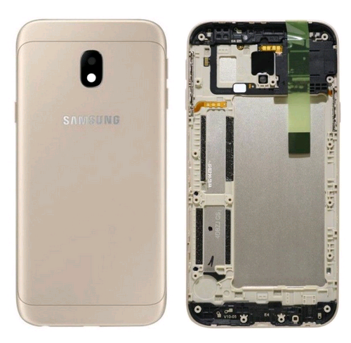 Задня кришка samsung j330 galaxy j3 2017 gold (зі склом камери), фото 1