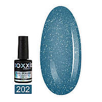 Гель-лак Oxxi Professional № 202 (сине-бирюзовый с насыщенными голографическими блестками), 10 мл