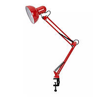 Лампа настольная LUO-02 (40 Вт.) на струбцине для освещения рабочего места Красный
