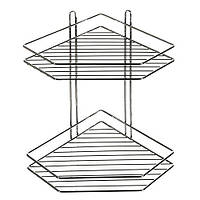 Полка в ванную 2 яруса угловая 20.5*20.5*33.5см (16шт)