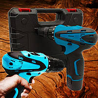 Акумуляторний шурупокрут 12 V у кейсі з набором біт Акумуляторний дриль -шурупокрут у валізі