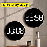 Настінний цифровий годинник з секундоміром і таймером., фото 3