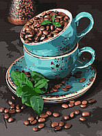Картина за номерами "Ароматні кавові зерна" 30*40см, в термопакеті, ТМ Ідейка, Україна