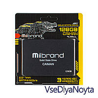 Жесткий диск 2.5" SSD 128Gb Mibrand Caiman Series, MI2.5SSD/CA128GBST, 3D TLC, SATA-III 6Gb/s, зап/чт. -