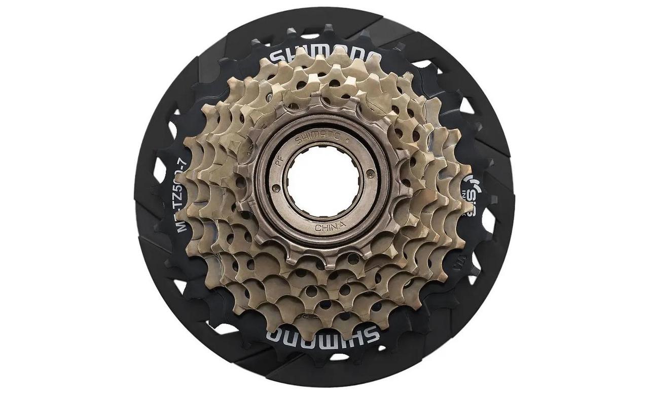 Тріскачка 7s SHIMANO MF-TZ500-7-CP 14-28T (з захистом)