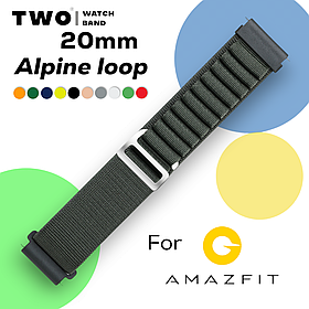 Ремінець Alpine loop для Xiaomi Amazfit 20 мм Зелений болотний