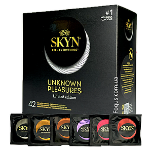 Презервативи Skyn UNKNOWN PLEASURES 42 шт (коробка) безлатексні різні види