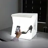 Лайткуб (фотобокс) с LED подсветкой для предметной макросъемки с чехлом 23*23