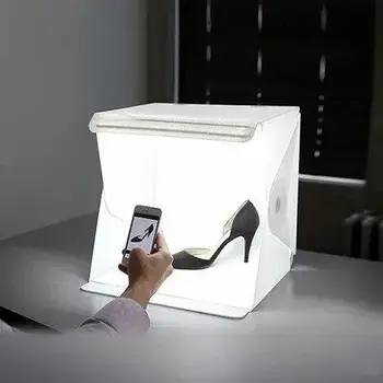 Лайткуб (photobox) з LED підсвічуванням для предметної макрозйомки з чохлом