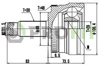 ШРКШ зі змазкою в комплекті ШАРНИРНЫЙ КОМПЛЕКТ RANGE ROVER 02-12 (+ABS) НАРУЖН. 2710-1683