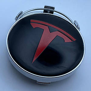Ковпачок із логотипом Tesla 60 мм 56 мм чорні