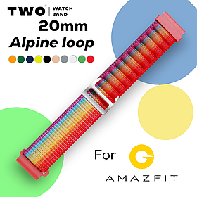Ремінець Alpine loop для Xiaomi Amazfit 20 мм Веселка червоний