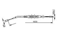 Трос ручного гальма ЗЗАДУ ЛІВОРУЧ/ПРАВОРУЧ BMW 3 (E30) 316;316I;318I / 09.1983-06.1991 1 987 477 008