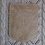 Клапан для рюкзака "Листя". Колір Слонова кістка, фото 2