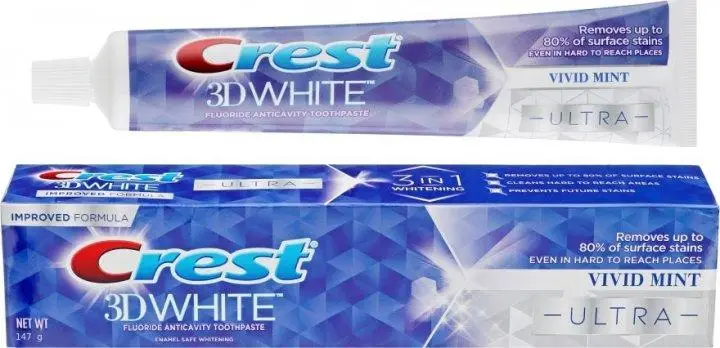 Відбілююча зубна паста + захист емалі Crest 3D White Vivid Mint Ultra 158гр