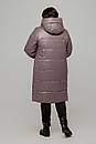 Тепле зимове стьобане пальто великий розмір 50 52 54 Соня мокко, фото 2