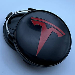 Ковпачок на литі диски з логотипом Tesla 63 мм 58 мм